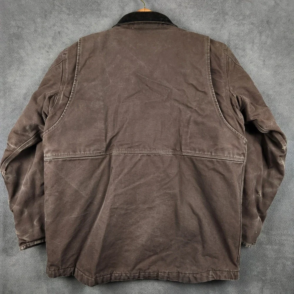 Carhartt Jacket Mens Large Brown Full Swing Relaxed Fit‎ Washed Duck Insulated
